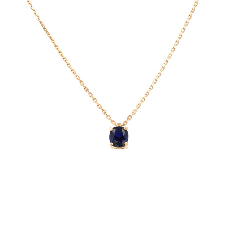 Collier saphir 1.60 carat or jaune 3.64g Comme neuf -  reconditionné disponible sur Gemme Les Bijoux